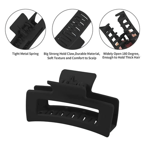 Women Girls Claw Clips Coffee Black Hair Claw